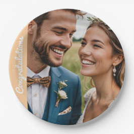 文字と写真カスタムのパーソナライズされたパーティー写真 ペーパープレート