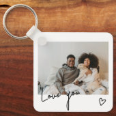 文字と写真パーソナライズされた キーホルダー (正面)