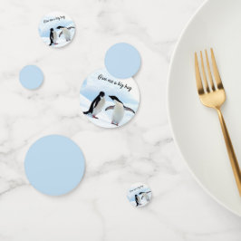 文字と氷の写真でビッグハグペンギン コンフェッティ