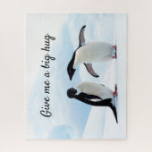 文字と氷の写真でビッグハグペンギン ジグソーパズル (縦)