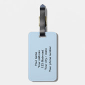 文字と氷の写真でビッグハグペンギン ラゲッジタグ (裏面縦)