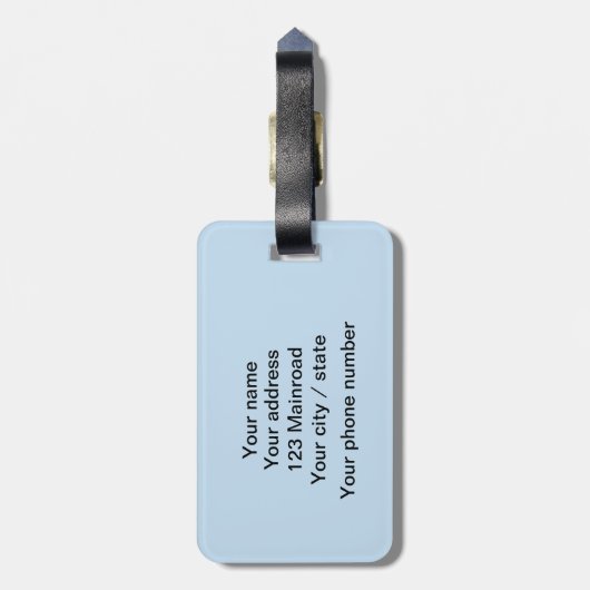 文字と氷の写真でビッグハグペンギン ラゲッジタグ (裏面縦)