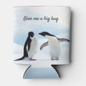 文字と氷の写真でビッグハグペンギン 缶クーラー (正面)