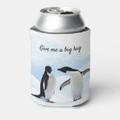 文字と氷の写真でビッグハグペンギン 缶クーラー (缶裏面)