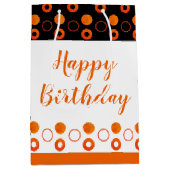 文字と色のカスタマイズ ミディアムペーパーバッグ (正面)