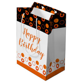 文字と色のカスタマイズ ミディアムペーパーバッグ