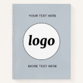 文字とQRコード販売促進業務のロゴ ノートブック (正面)