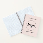 文字とQRコード販売促進業務のロゴ ノートブック (内部)