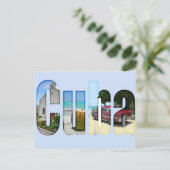 文字に違うシーンを含むキューバ ポストカード (スタンド正面)