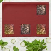 文字のないひげのふきんのpoema キッチンタオル (折り畳み)