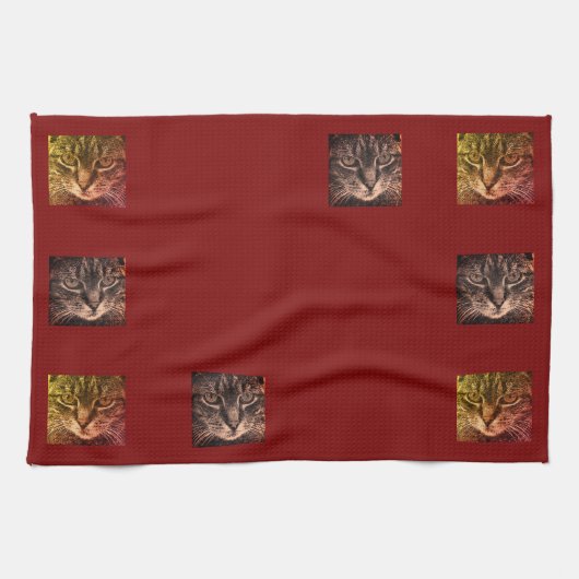 文字のないひげのふきんのpoema キッチンタオル (横)