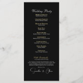 文字のみミニマル結婚式 プログラム (裏面)