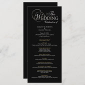 文字のみミニマル結婚式 プログラム (正面/裏面)