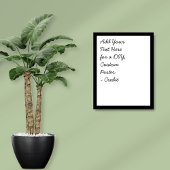 文字のカスタム追加ミニマルCursiveスクリプトDIY ポスター