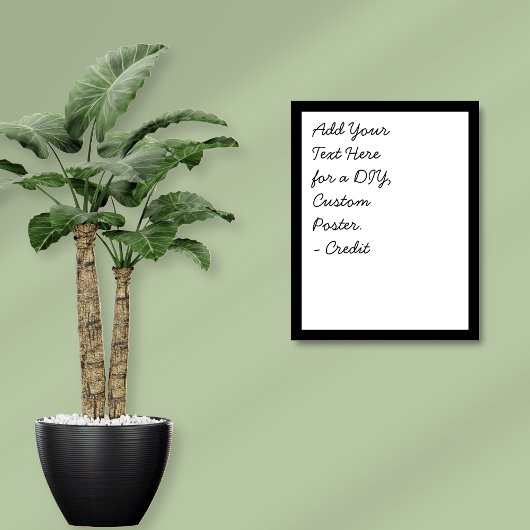 文字のカスタム追加ミニマルCursiveスクリプトDIY ポスター