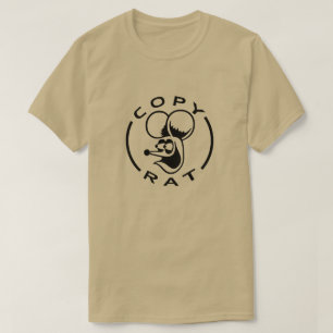 文字のコピーのラットを持つラット Tシャツ