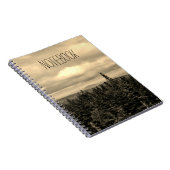 文字のテンプレート|のセピア色の景色 ノートブック (右側)