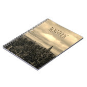 文字のテンプレート|のセピア色の景色 ノートブック (左側)