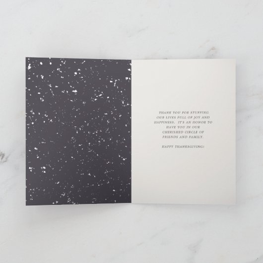 文字のトルコのカスタムな感謝祭を作成して下さい カード (内部)