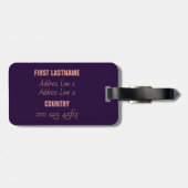 文字のニューヨークシティのカスタムなイラストレーション ラゲッジタグ (裏面横)