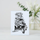 文字のプーさん ポストカード (スタンド正面)