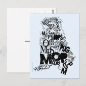 文字のプーさん ポストカード (正面/裏面)