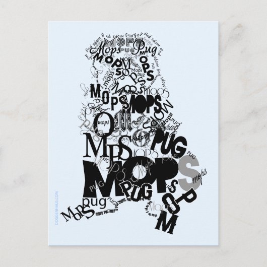 文字のプーさん ポストカード (正面)