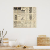 文字のページのボストンとメイン鉄道 ポスター (キッチン)