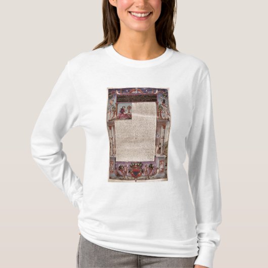 文字のページを示すIを予約するFrontispiece Tシャツ (正面)