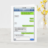 文字のユーモア-バースデー・カード カード (黄色い花)