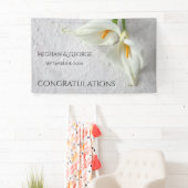 文字の余地のあるユリ 横断幕 (インサイチュ)