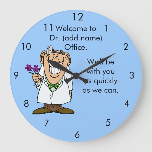 文字の先生のカスタマイズOffice Clockを ラージ壁時計 (正面)