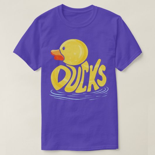 文字の入った可愛らしいゴムの鴨 Tシャツ (デザイン正面)