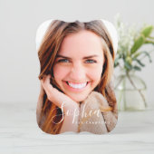 文字の写真の卒業案内のスクリプト 招待状 (スタンド正面)