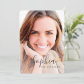 文字の写真の卒業案内のスクリプト 招待状 (スタンド正面)