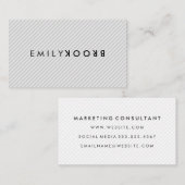 文字の反転ストライプ文字 名刺 (正面/裏面)