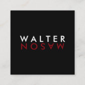 文字の反転 スクエア名刺 (正面)