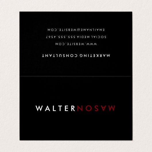 文字の反転 名刺 (外部フラット)