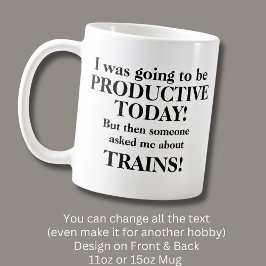 文字の変更、今日の生産性の向上、電車 コーヒーマグカップ