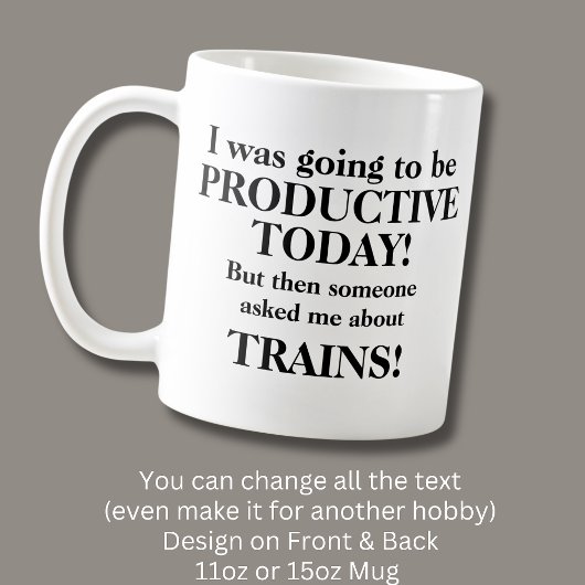 文字の変更、今日の生産性の向上、電車 コーヒーマグカップ