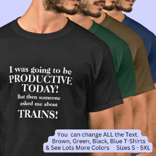文字の変更、今日の生産性の向上、電車 Tシャツ