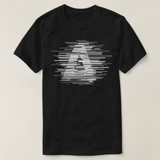 文字の歪みAデザイン Tシャツ (デザイン正面)