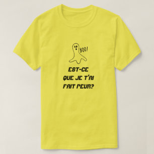文字の米国東部標準時刻セリウムのqueのjeのt'aiのfaitのpeurの幽霊か。 tシャツ