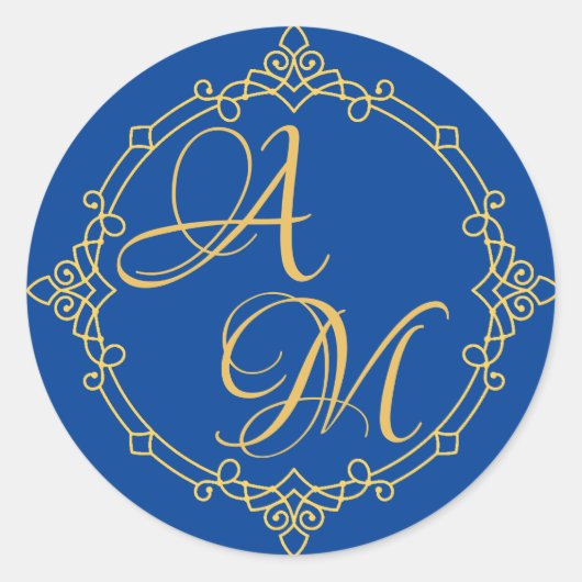 文字の組み合わせ結婚式招待状 ラウンドシール (正面)