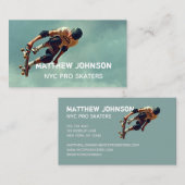 文字の統合されたスケートボードの写真 名刺 (正面/裏面)