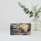 文字の統合された土のバイクの写真 名刺 (スタンド正面)