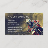文字の統合された土のバイクの写真 名刺 (裏面)