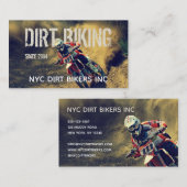 文字の統合された土のバイクの写真 名刺 (正面/裏面)