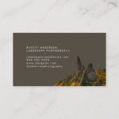 文字の統合された景色の写真撮影 名刺 (裏面)