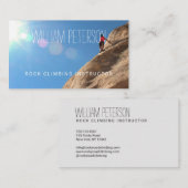 文字の統合された石の登山の写真 名刺 (正面/裏面)